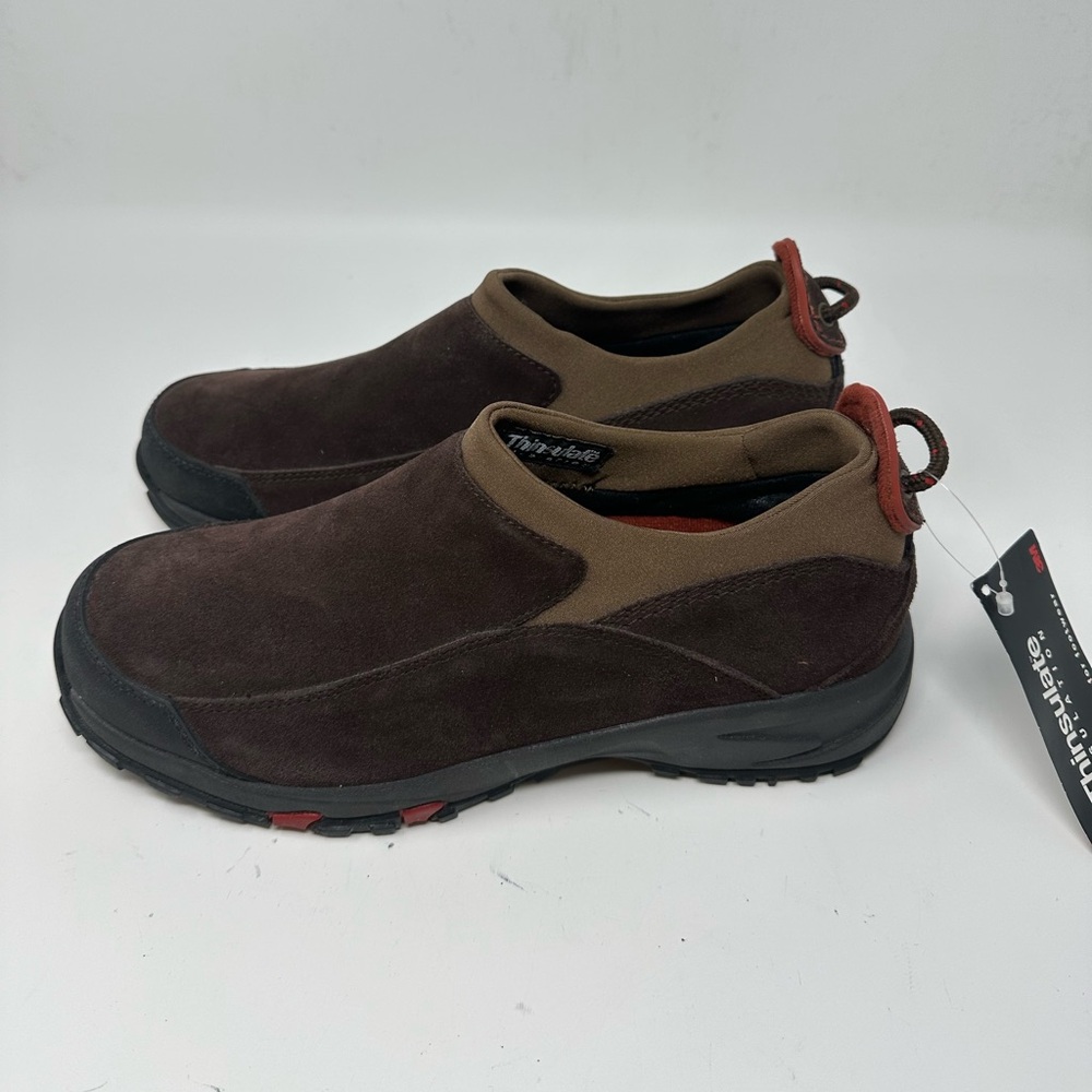 L.L.Bean Brown Suede Mocs Men's Thinsulate Insulated Hiking Slip on Shoes 10M